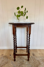 Load image into Gallery viewer, Antique Oak Barley Twist Side Table