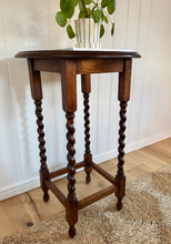 Load image into Gallery viewer, Antique Oak Barley Twist Side Table