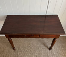 Load image into Gallery viewer, Scalloped Mahogany Console Table
