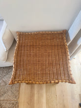 Load image into Gallery viewer, Vintage Scalloped Rattan Side/Bedside Table