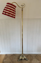 Load image into Gallery viewer, An Antique Solid Brass Swan Neck Floor Lamp