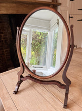 Load image into Gallery viewer, Antique Mahogany Swing Mirror