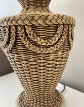 Load image into Gallery viewer, Vintage Braided Rattan Table Lamp Base