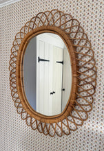 Load image into Gallery viewer, Vintage Italian ‘Franco Albini’ Rattan Mirror