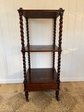 Load image into Gallery viewer, Antique Oak Batley Twist Whatnot.