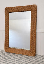 Load image into Gallery viewer, Large Vintage Rattan Mirror