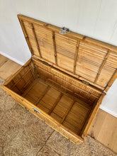 Load image into Gallery viewer, Vintage Bamboo Storage Chest