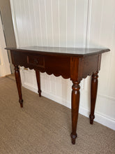 Load image into Gallery viewer, Scalloped Mahogany Console Table
