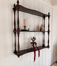 Load image into Gallery viewer, Vintage Mahogany Three Tier Wall Etagere
