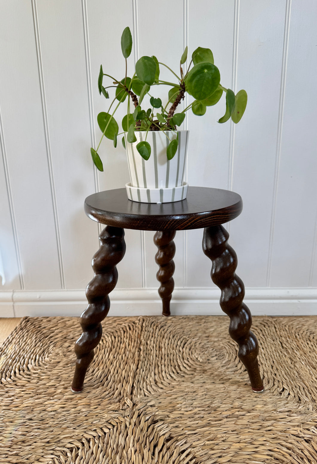 Vintage French Twisty Side Table/Stool