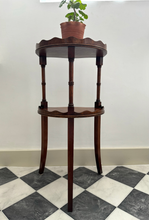 Load image into Gallery viewer, Lovely mahogany, scalloped,  etagere tiered side tables
