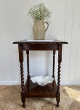 Load image into Gallery viewer, Antique Mahogany Barley Twist Side Table
