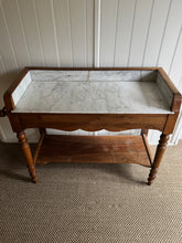 Load image into Gallery viewer, Antique Washstand with Marble Top
