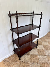 Load image into Gallery viewer, Antique Mahogany Scalloped Tiered Etagere
