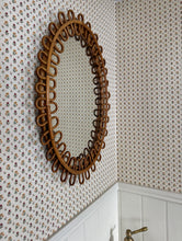 Load image into Gallery viewer, A charming ‘Albini style’ vintage bamboo mirror.
