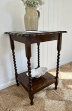 Load image into Gallery viewer, Antique Mahogany Barley Twist Side Table

