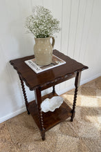 Load image into Gallery viewer, Antique Mahogany Barley Twist Side Table
