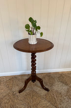 Load image into Gallery viewer, Antique Mahogany Barley Twist side table
