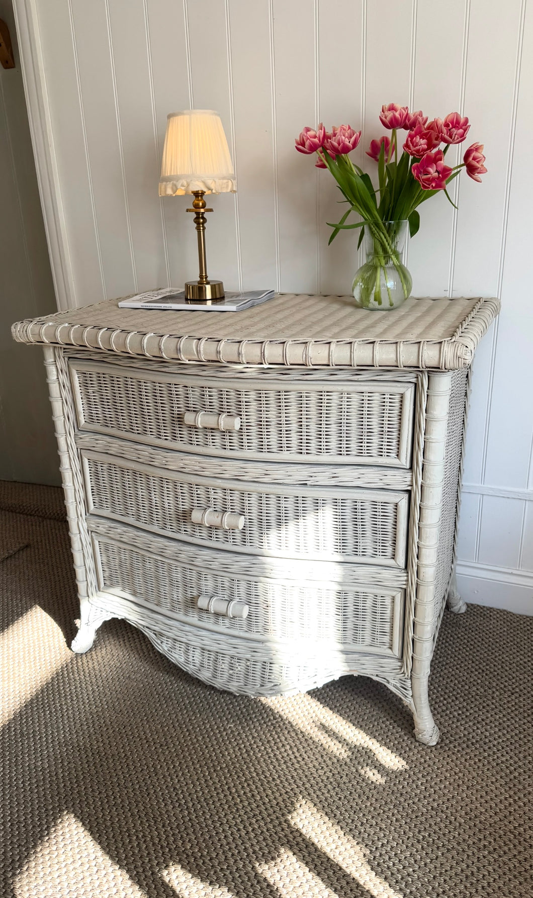 Vintage Rattan Chest of Drawers