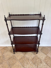 Load image into Gallery viewer, Antique Mahogany Scalloped Tiered Etagere
