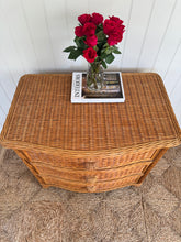 Load image into Gallery viewer, Vintage Rattan and Wicker Chest of Drawers
