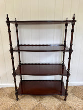 Load image into Gallery viewer, Antique Mahogany Scalloped Tiered Etagere
