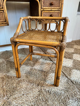 Load image into Gallery viewer, Vintage Angraves Style Bamboo and Rattan Desk and stool
