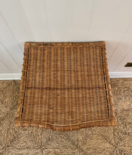 Load image into Gallery viewer, Vintage Wicker Scalloped Bedside
