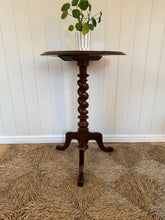 Load image into Gallery viewer, Antique Mahogany Barley Twist side table
