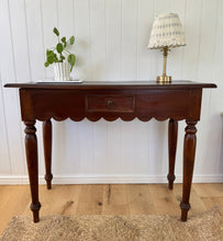 Load image into Gallery viewer, Scalloped Mahogany Console Table
