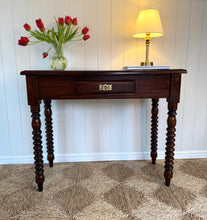 Load image into Gallery viewer, Mahogany Bobbin Leg Console
