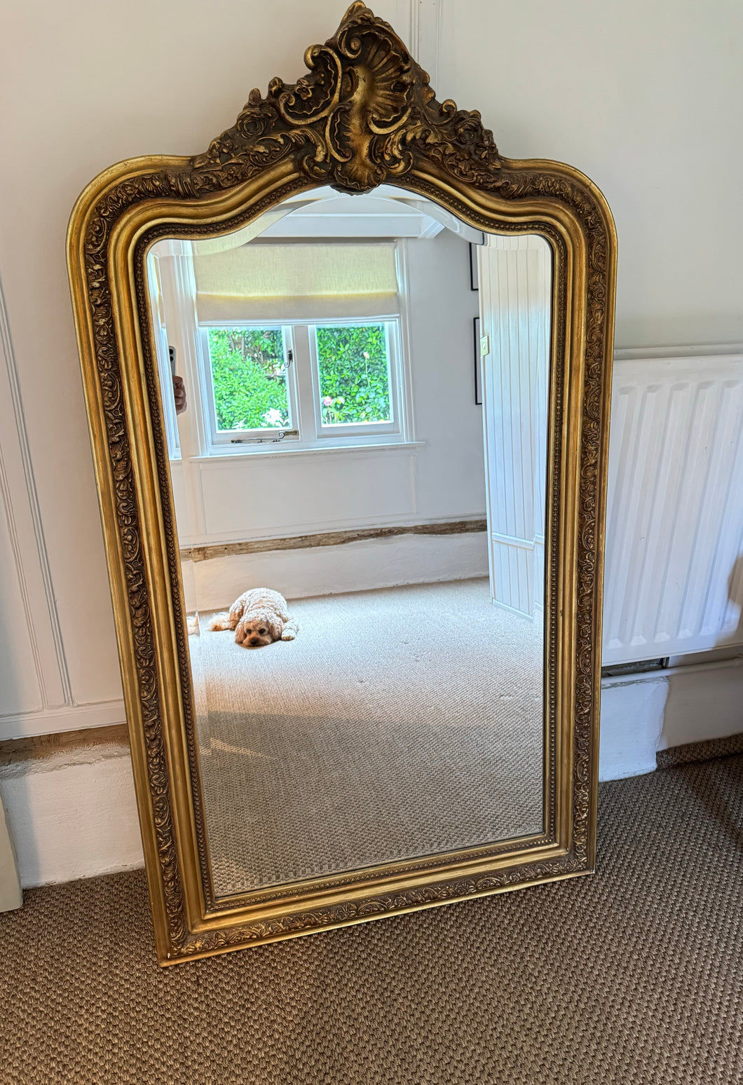 Large Antique Guilt Mirror