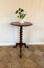 Load image into Gallery viewer, Antique Mahogany Barley Twist side table
