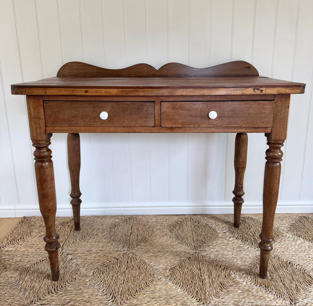 Late 19th Century Antique Pine Washstand / Console/Desk