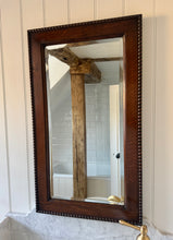 Load image into Gallery viewer, Antique Mahogany Bobbin Bead Mirror
