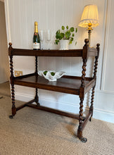Load image into Gallery viewer, Vintage Mahogany Barley-Twist Bar Cart
