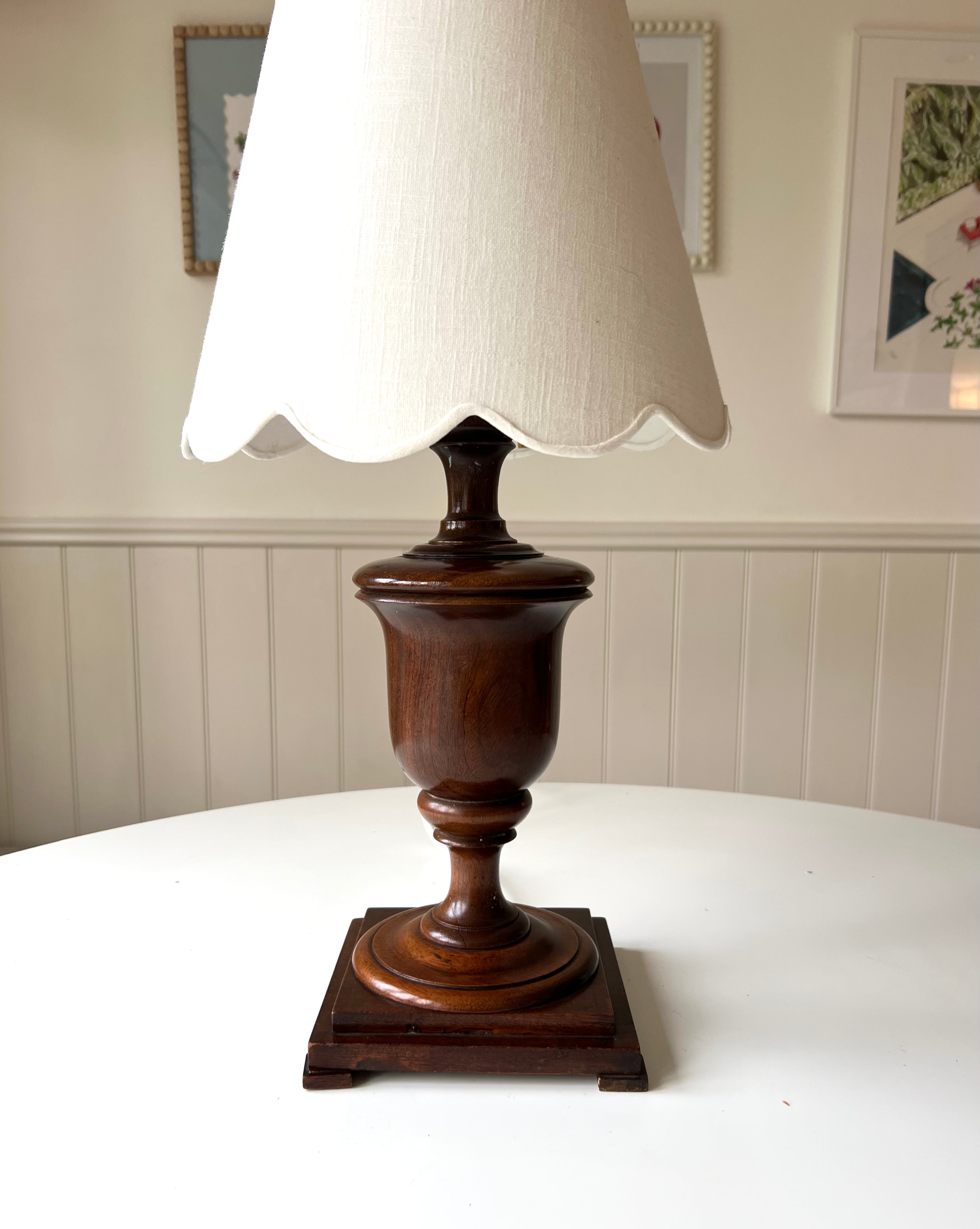 Mahogany Urn Style Lamp Base – Bobbin Villa