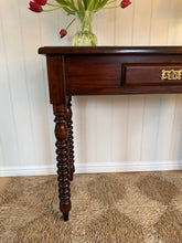 Load image into Gallery viewer, Mahogany Bobbin Leg Console
