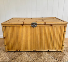 Load image into Gallery viewer, Vintage Bamboo Storage Chest
