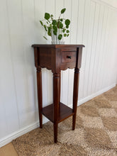 Load image into Gallery viewer, Scalloped edge side table with drawer
