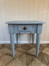 Load image into Gallery viewer, Vintage scalloped painted  bedside (inc Matilda Goad handle)
