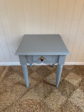 Load image into Gallery viewer, Vintage scalloped painted  bedside (inc Matilda Goad handle)
