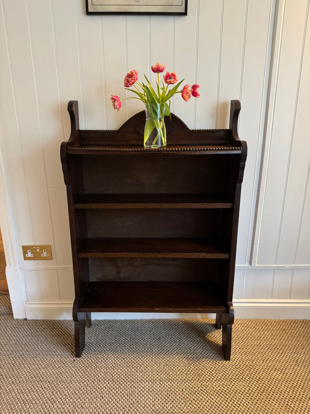 Antique Mahogany Bobbin Bookcase