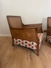 Load image into Gallery viewer, A Pair of Vintage French Provincial Cane Back Armchairs
